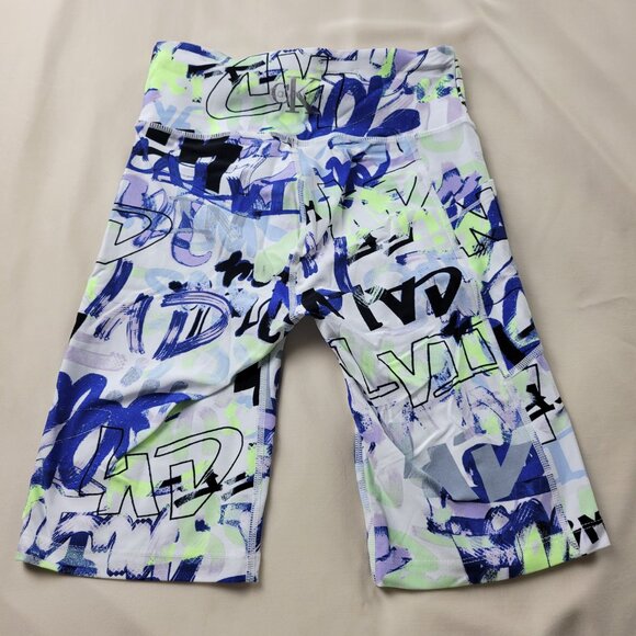 Calvin Klein Women's Size XS Bike Shorts Blue Black White - Picture 3 of 3
